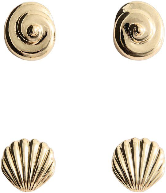 Shell design earring set