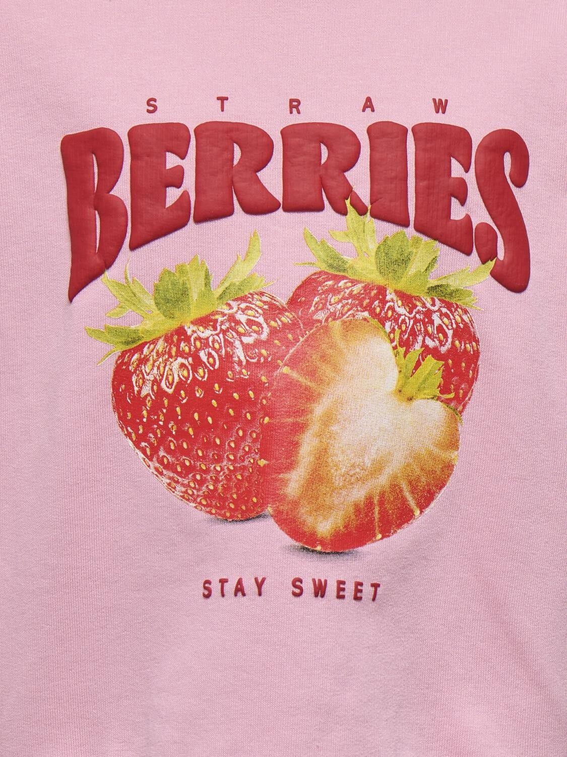 Kmgsina Ls Loose Printed O-Neck Ub Swt