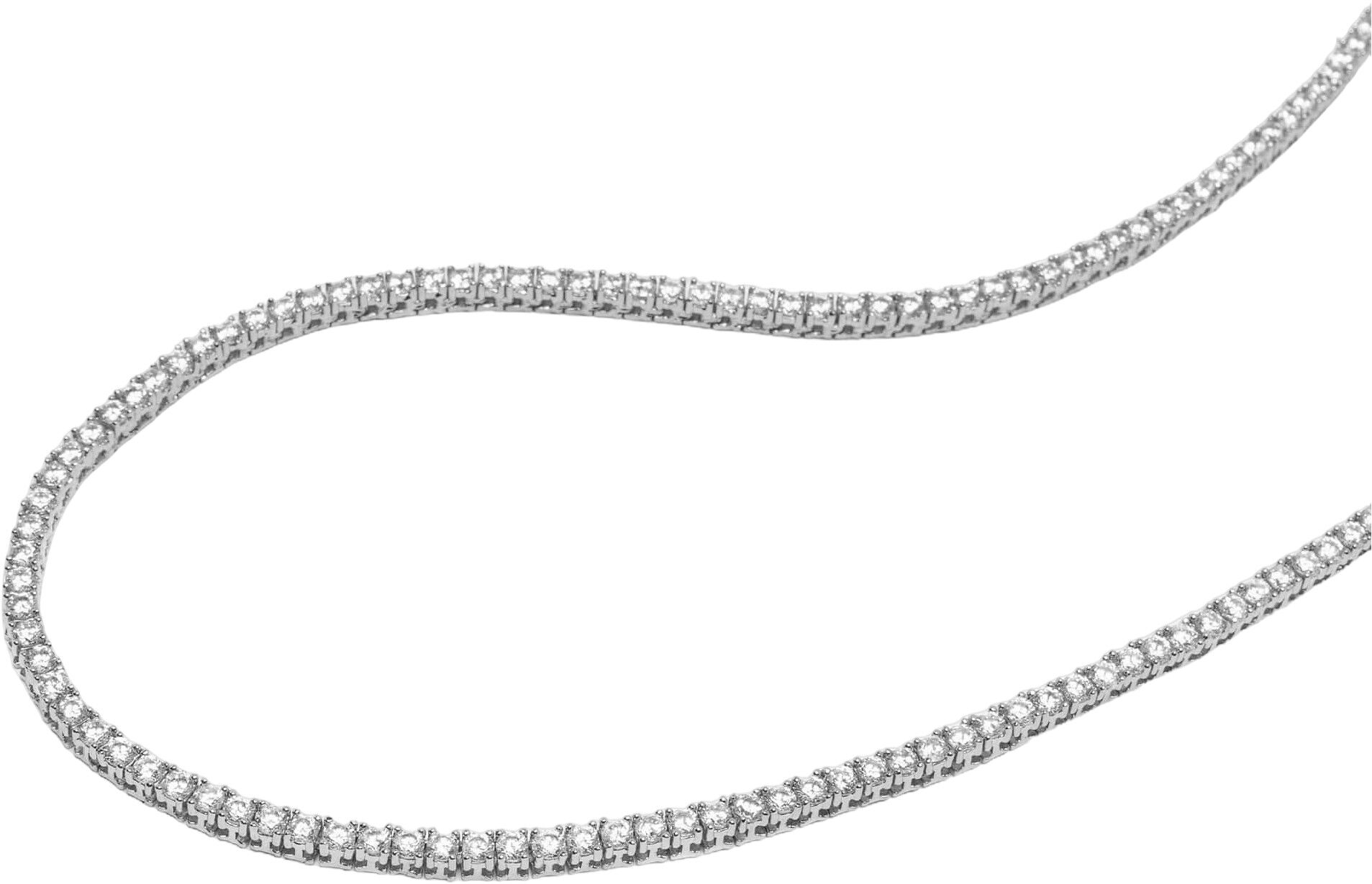 Mini Tennis Necklace in Silver