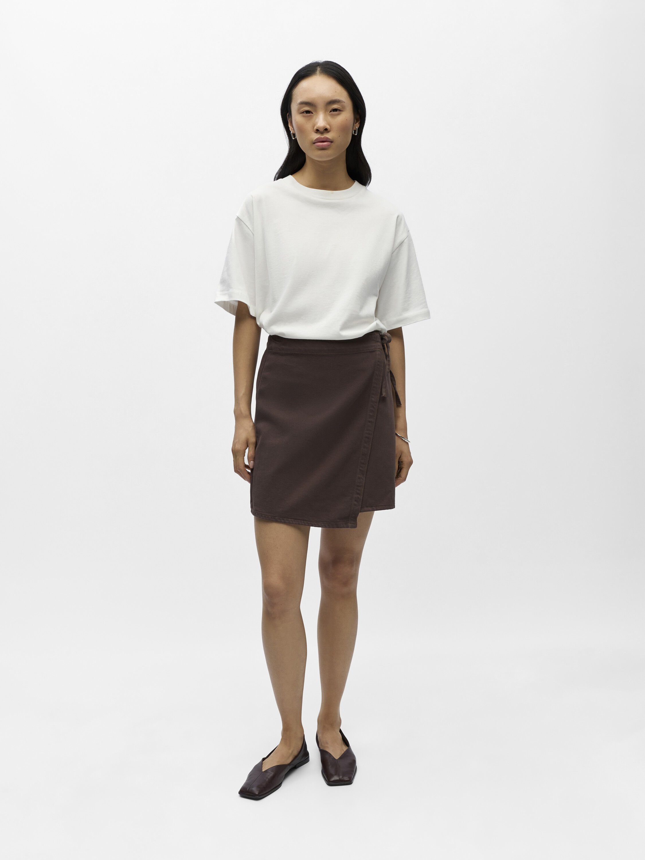 Objrosie Mw Denim Short Wrap Skirt Noos