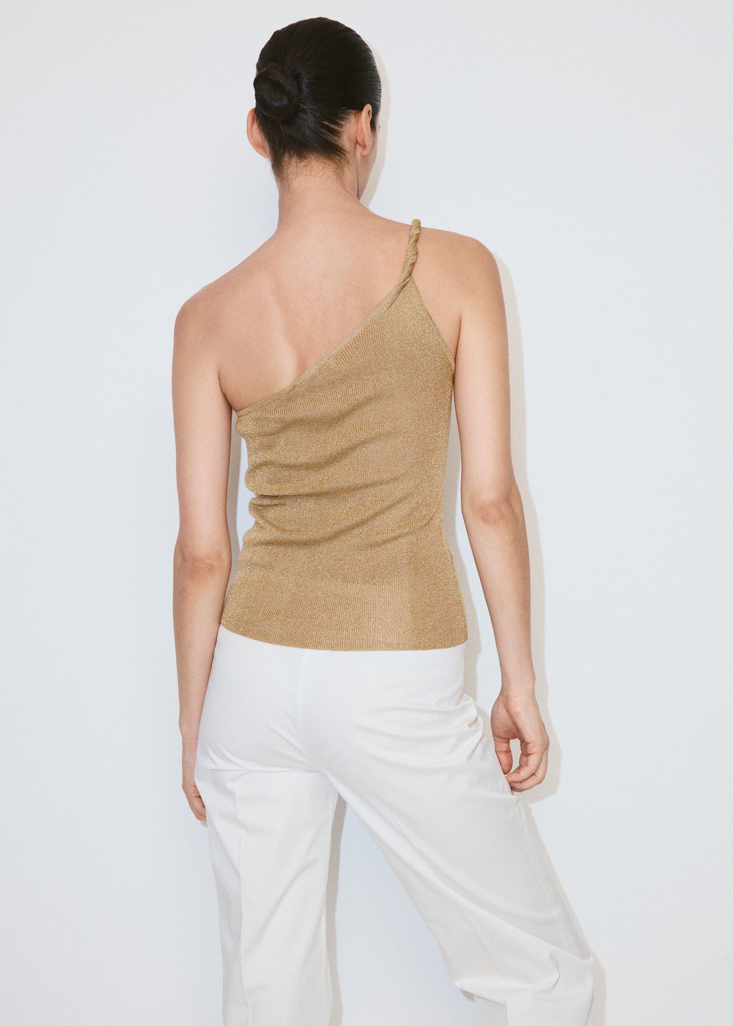 Knit asymmetric top