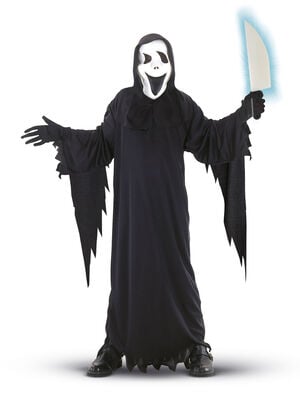 Svart sp&ouml;ke med vit mask
