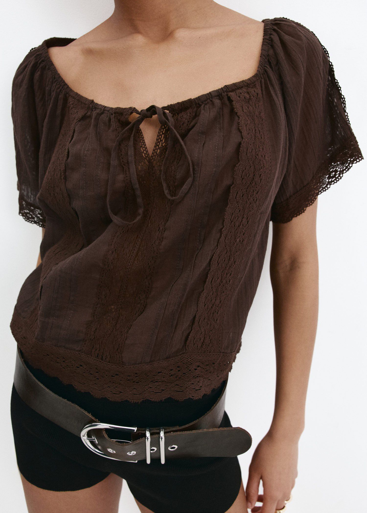 Cotton lace blouse