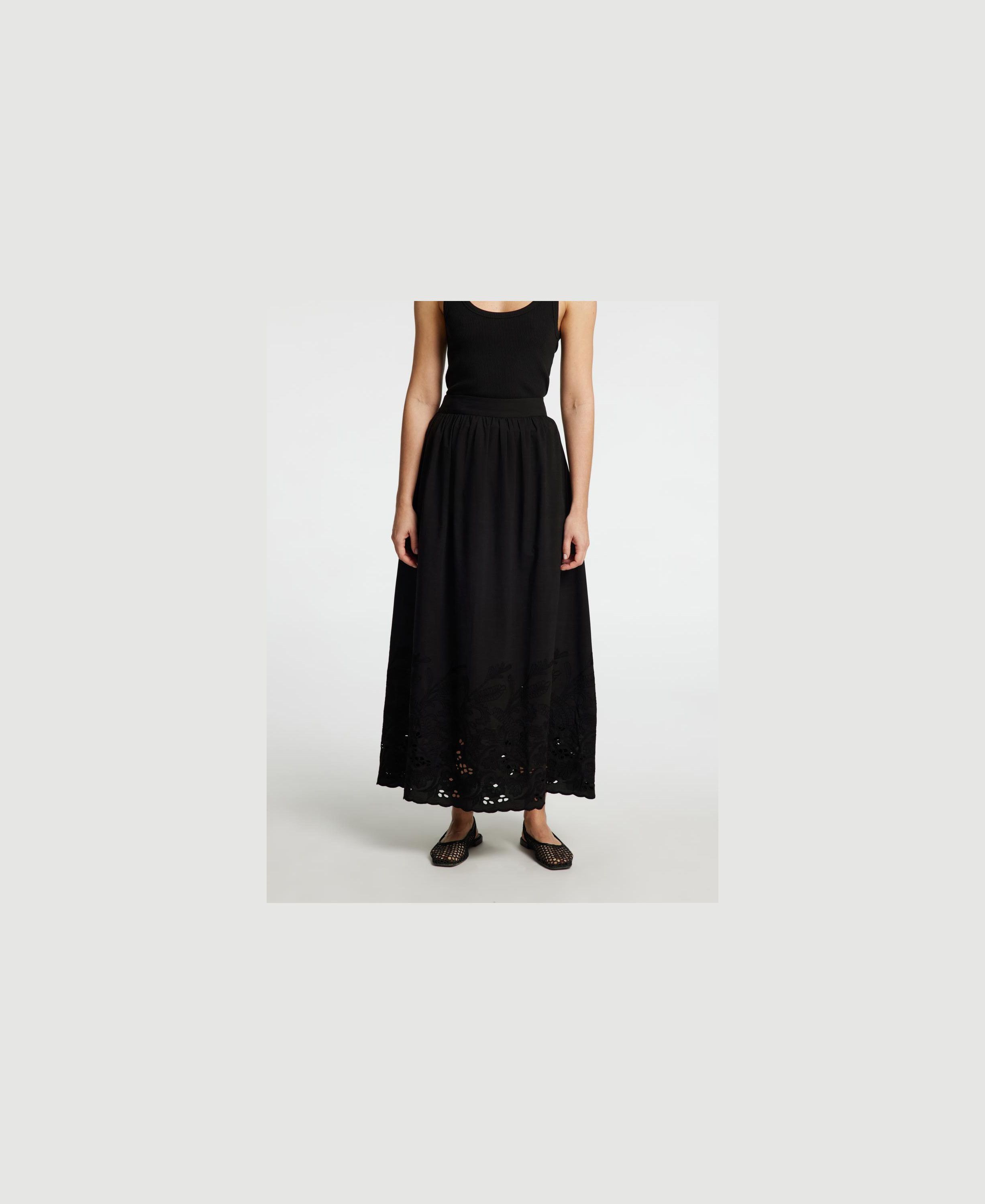 SLFDAHLIA HW ANKLE BRODERI SKIRT B