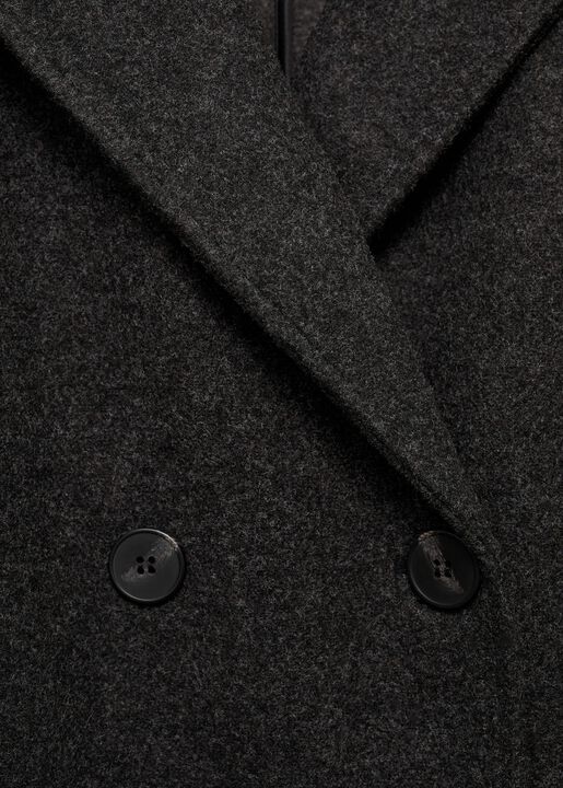 Double-breasted midi coat