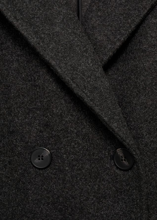 Double-breasted midi coat