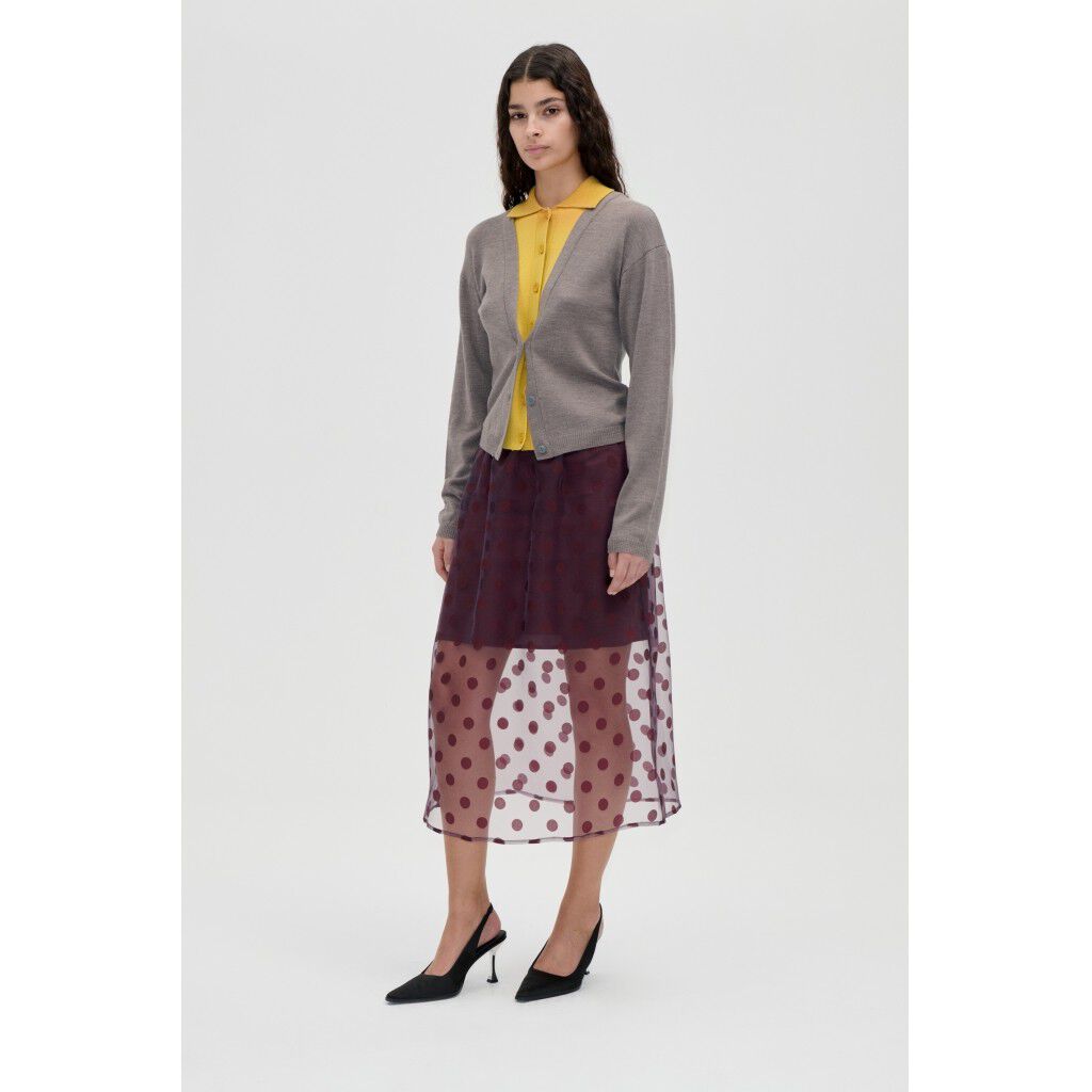 2069 Organza, Elasticated Waistband Midi Skirt