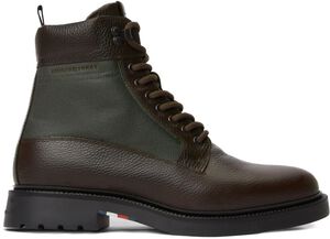 Leather Waterproof Cleat Lace-Up Boots