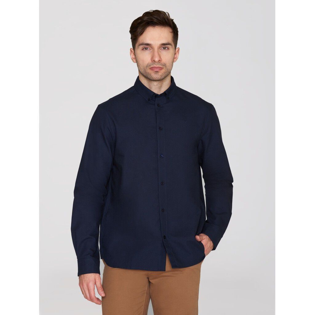 Harald Small owl oxford regular fit shirt - GOTS/Vegan