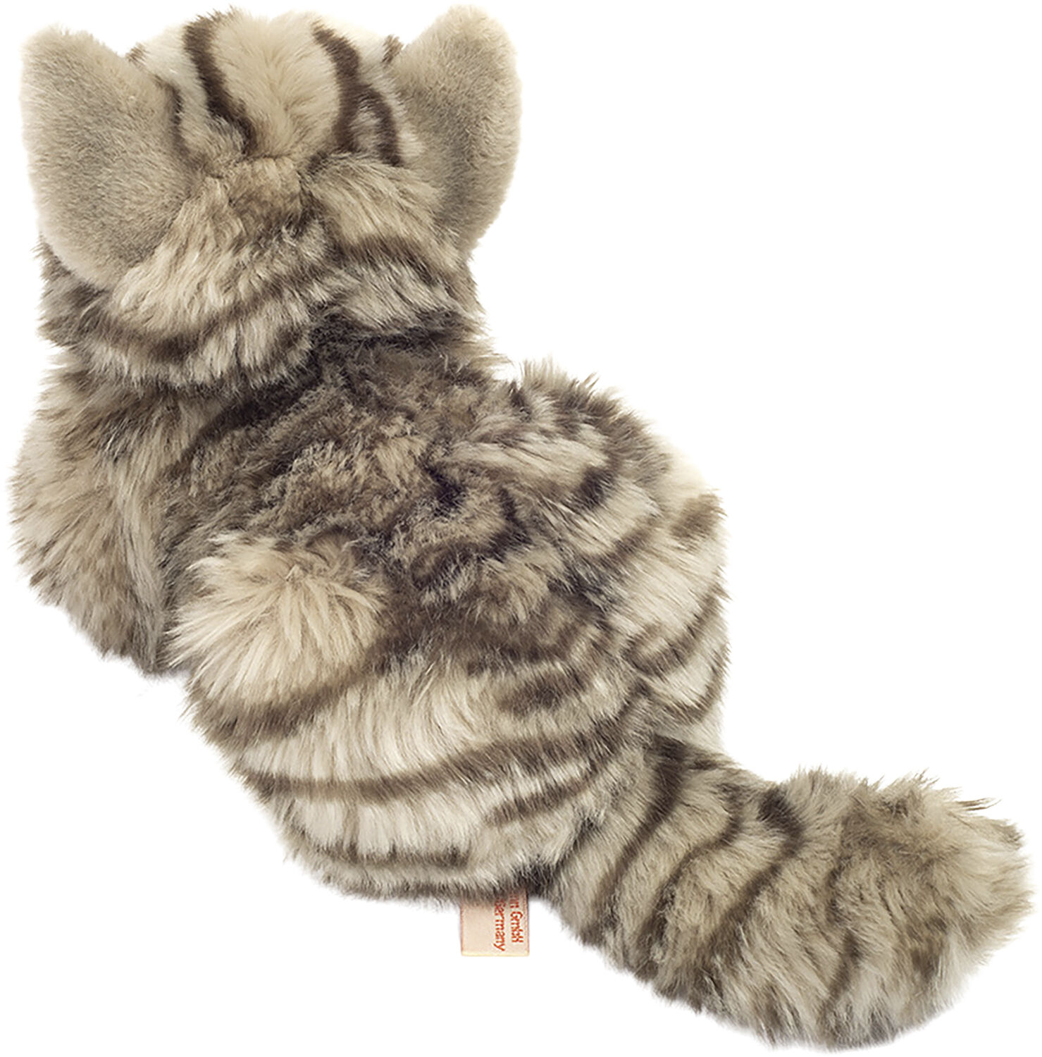 Teddy Hermann - Liggende kat gr&aring; 20 cm