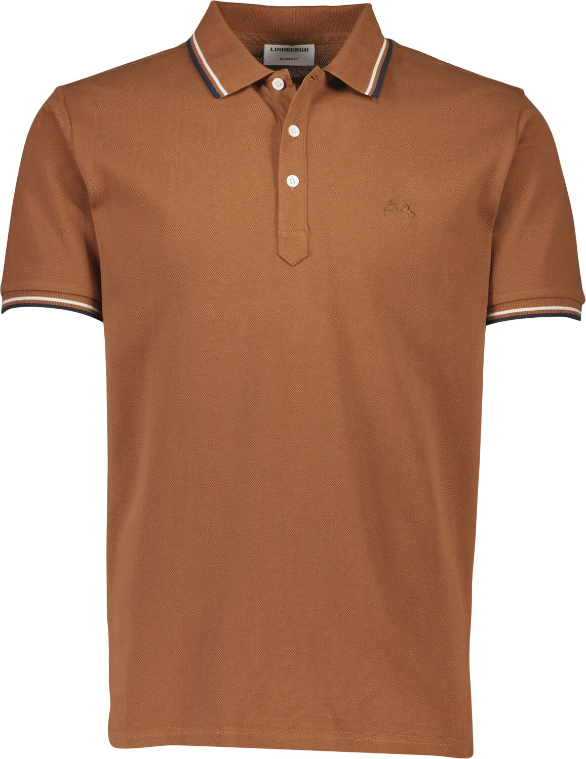 Polo shirt w. contrast piping