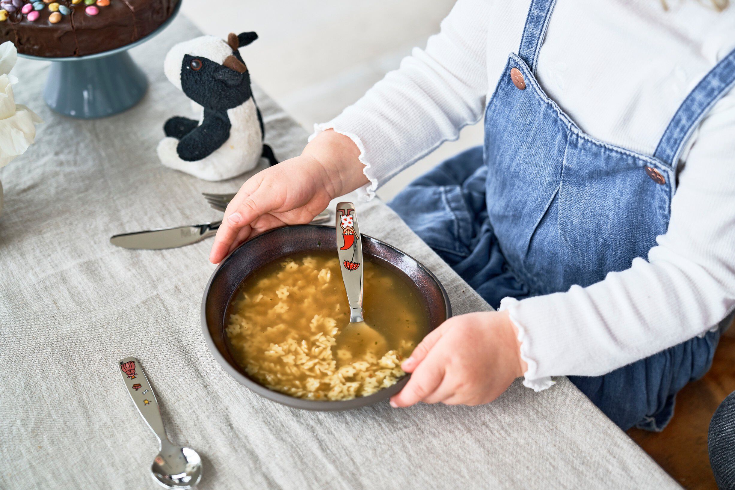 Prinsesse Emilie 4-st, Set med barnbestick, Silver