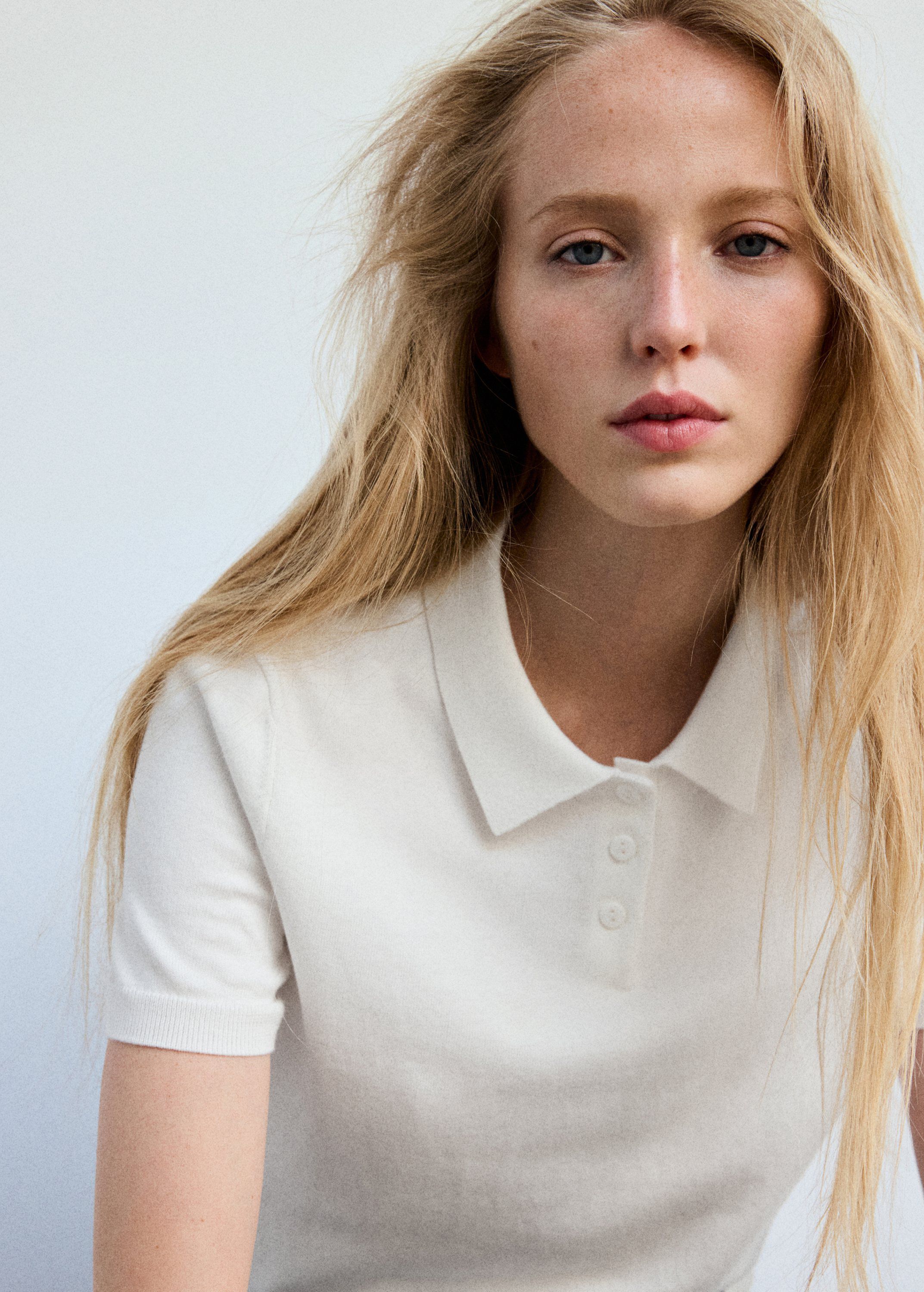Cotton polo sweater