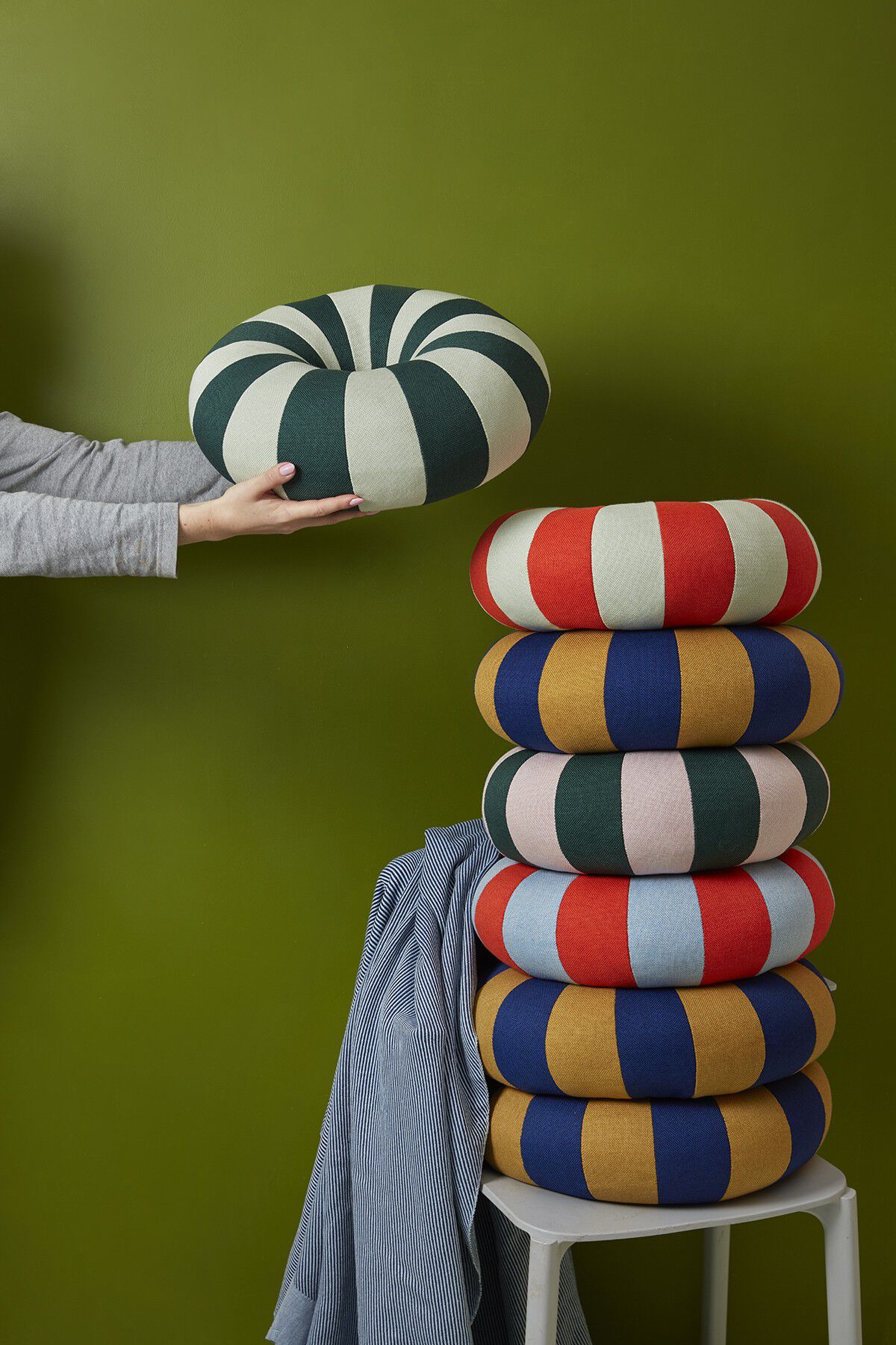 FLOAT PILLOW, RED/MINT