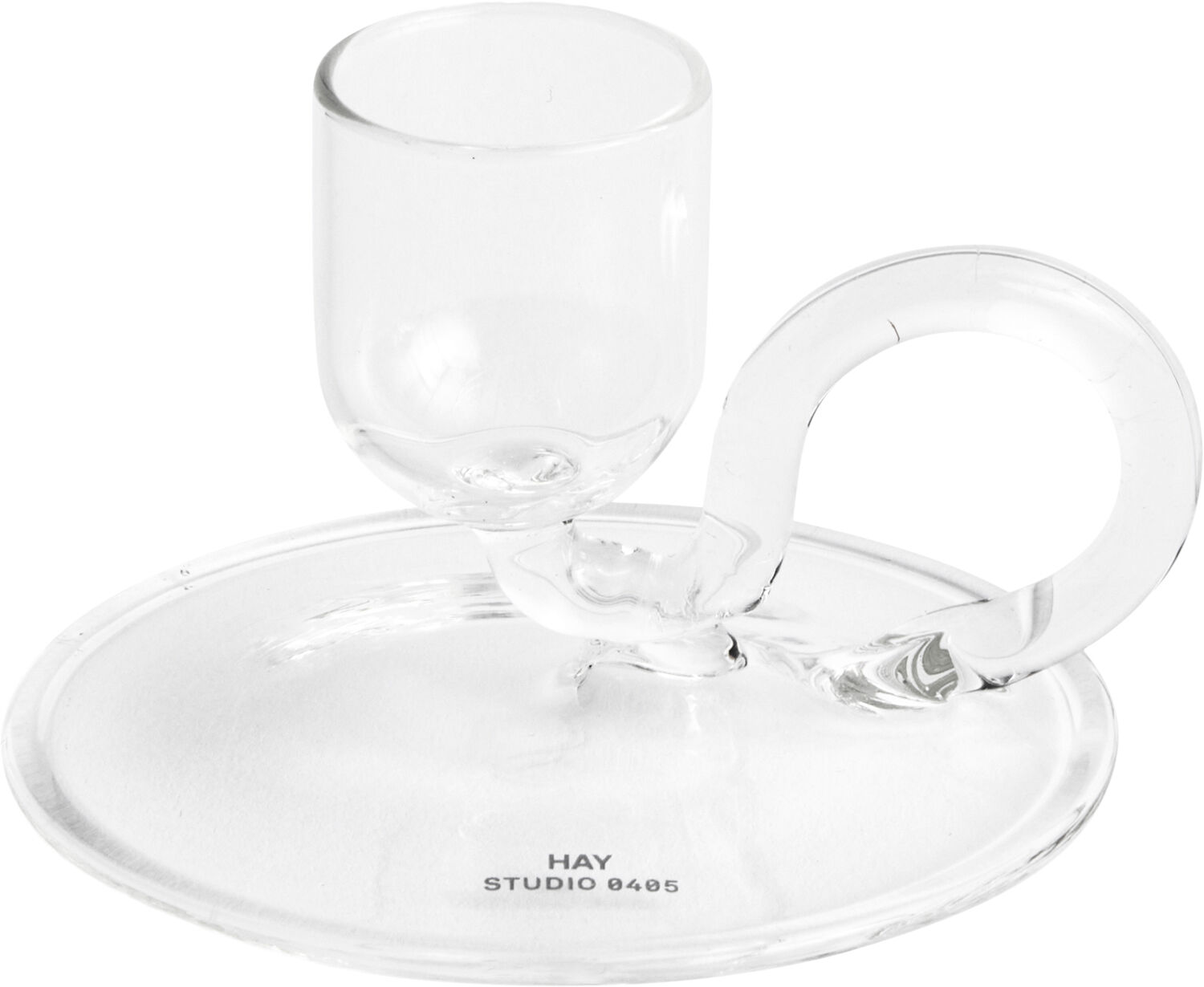 Tiny Candleholder-Curved-Clear