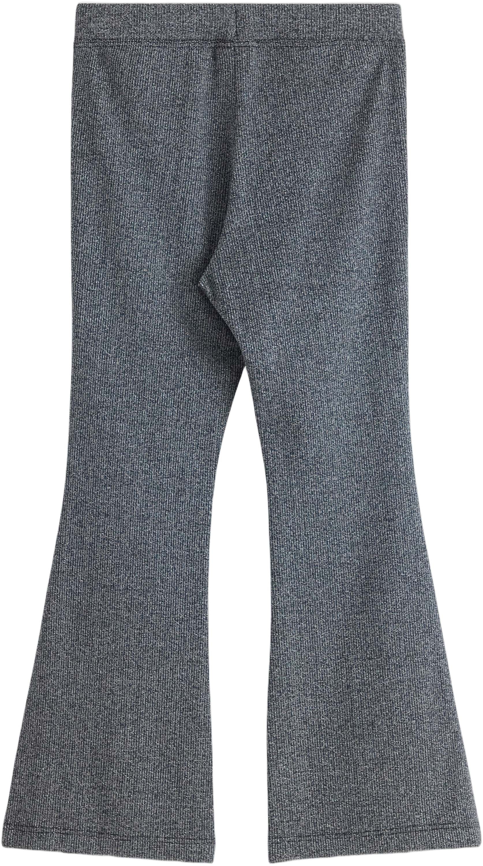 Trousers flare lurex rib