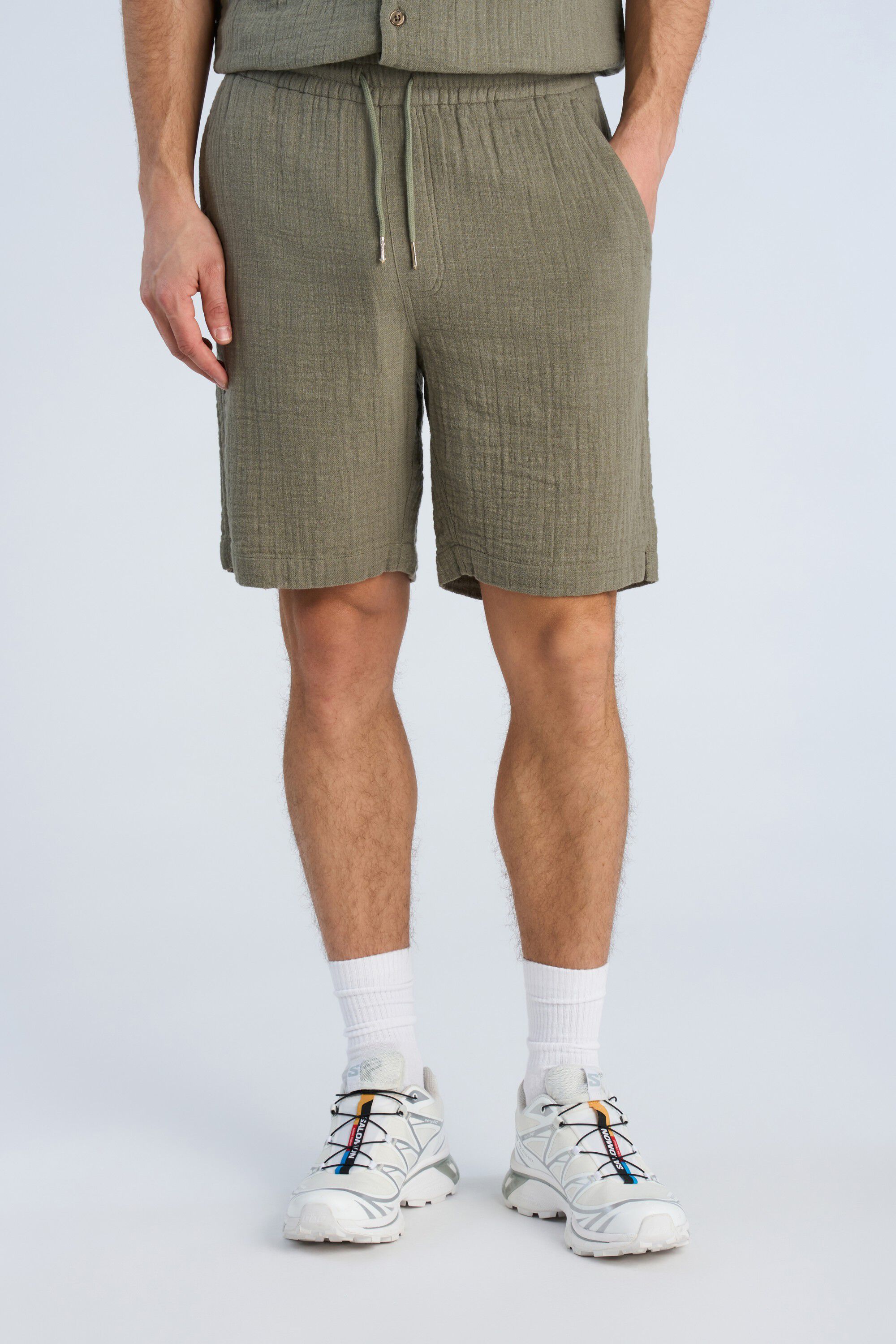 Cotton muslin shorts