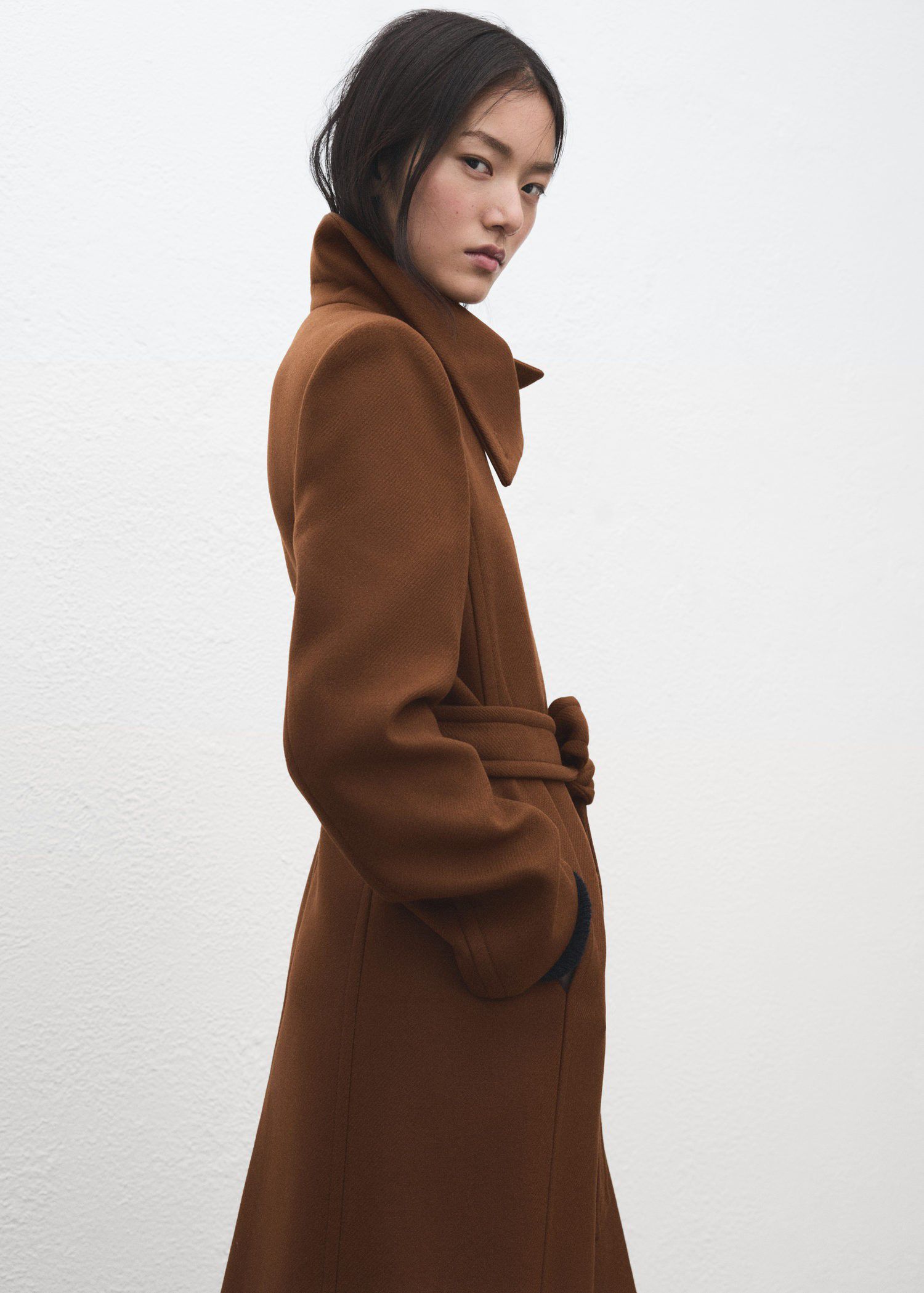 Manteco wool coat with belt