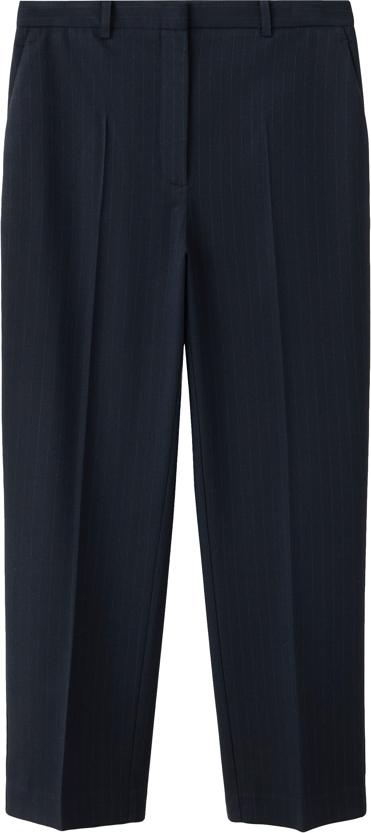 Chalk-stripe straight trousers