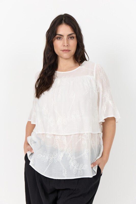 Curvy WA-SILICIA 3 Bluse Off white