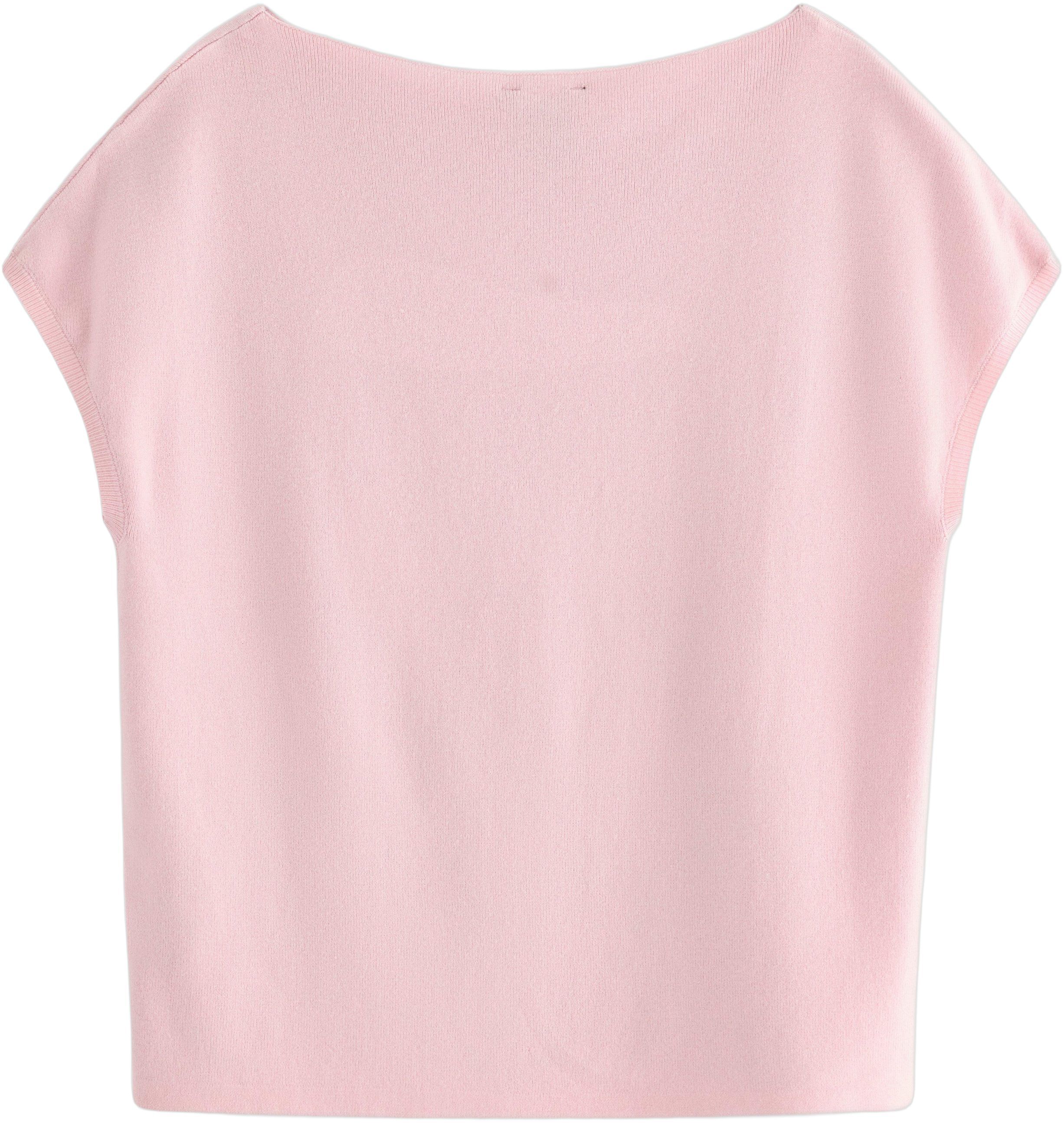 Finstrikket &aelig;rmel&oslash;s top.