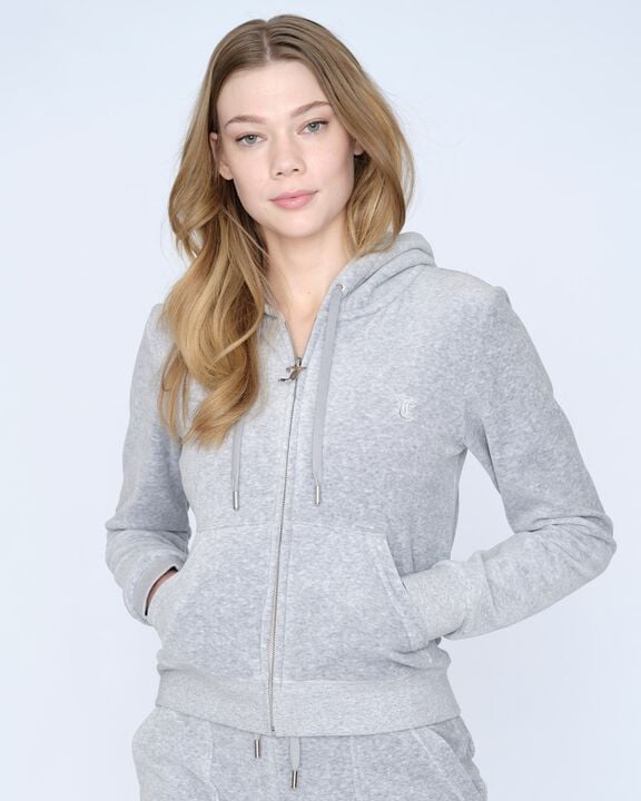 Robertson Classic Velour Zip Trough Hoodie