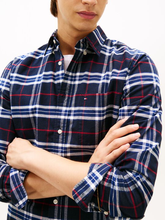 BRUSHED OXFORD CHECK RF SHIRT