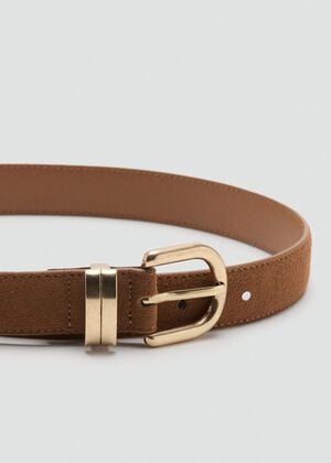 Suede leather belt