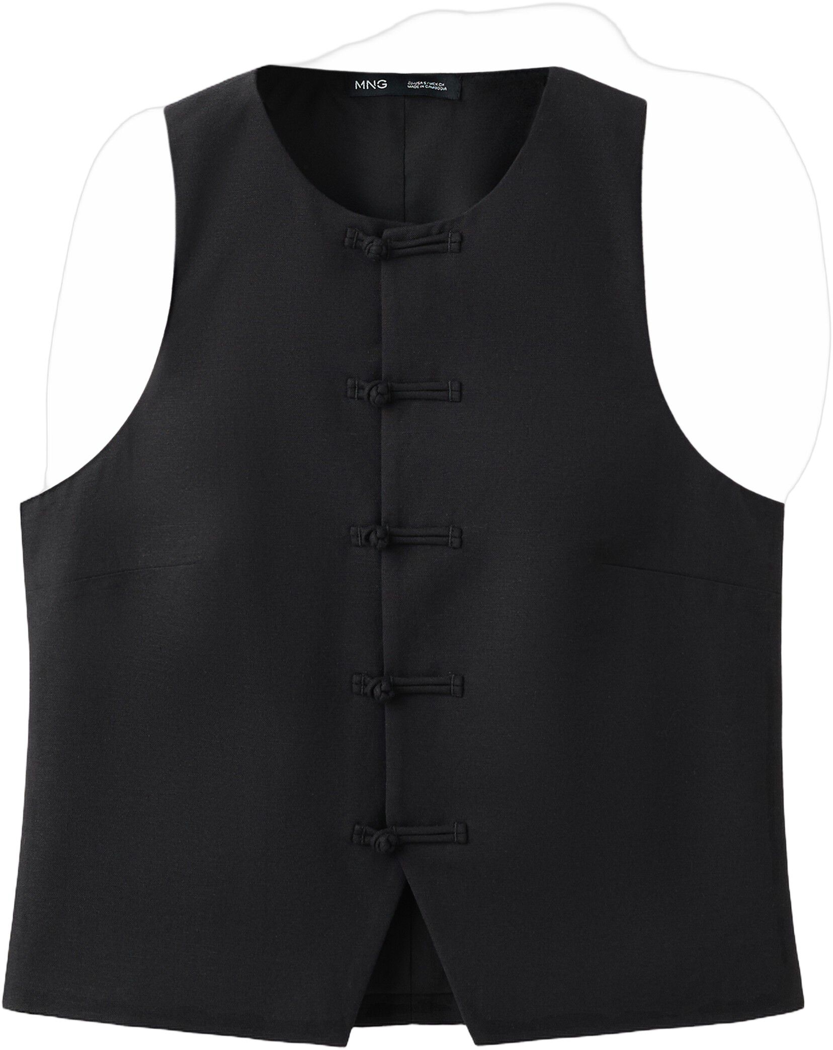 Linen-blend suit waistcoat