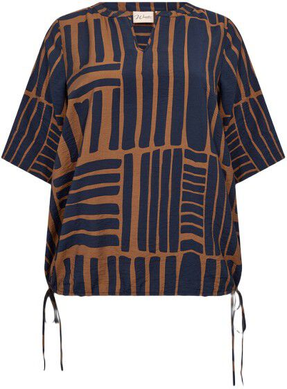 Curvy WA-SKY 1 Bluse Navy bl&aring;