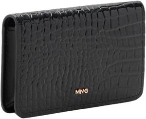 Small shiny croc-effect wallet