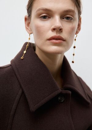 Thread sphere earrings