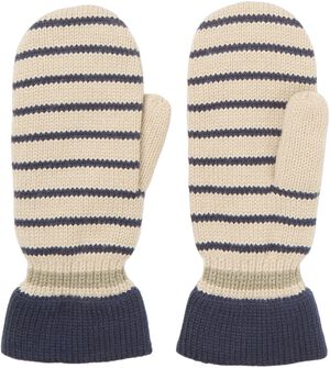 Thin Striped Emerald Mittens