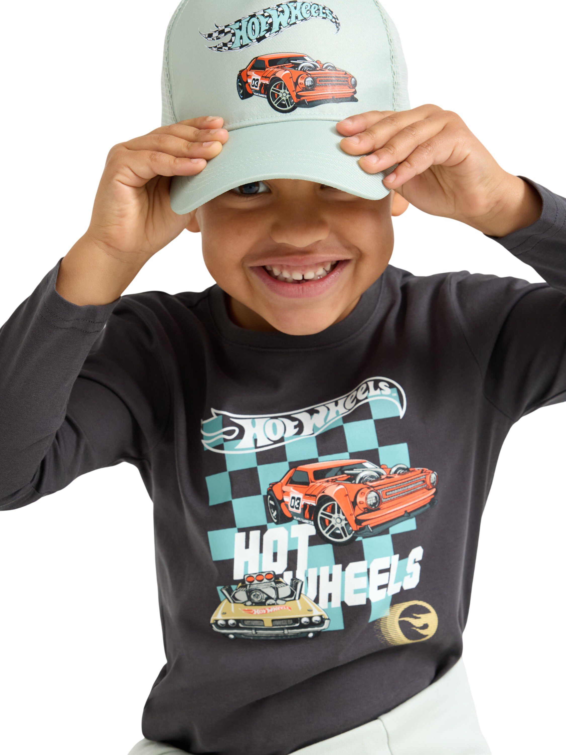 Long-sleeved top in soft cotton jer