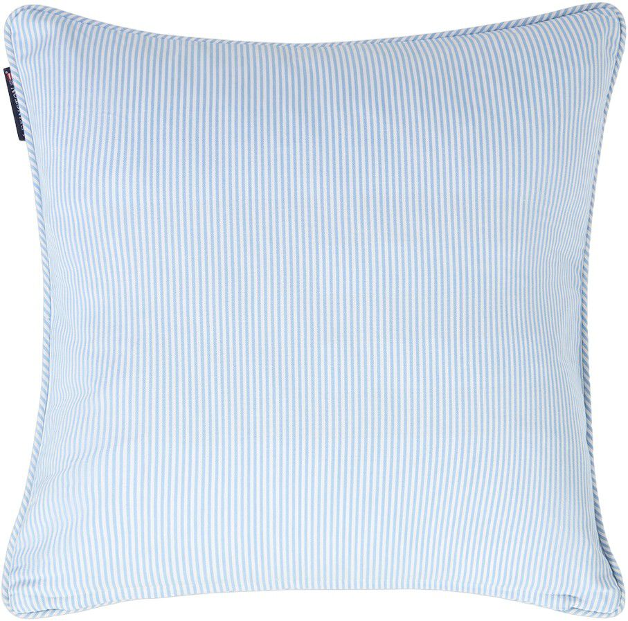 Blue/White Striped Organic Cotton Pillow Cover