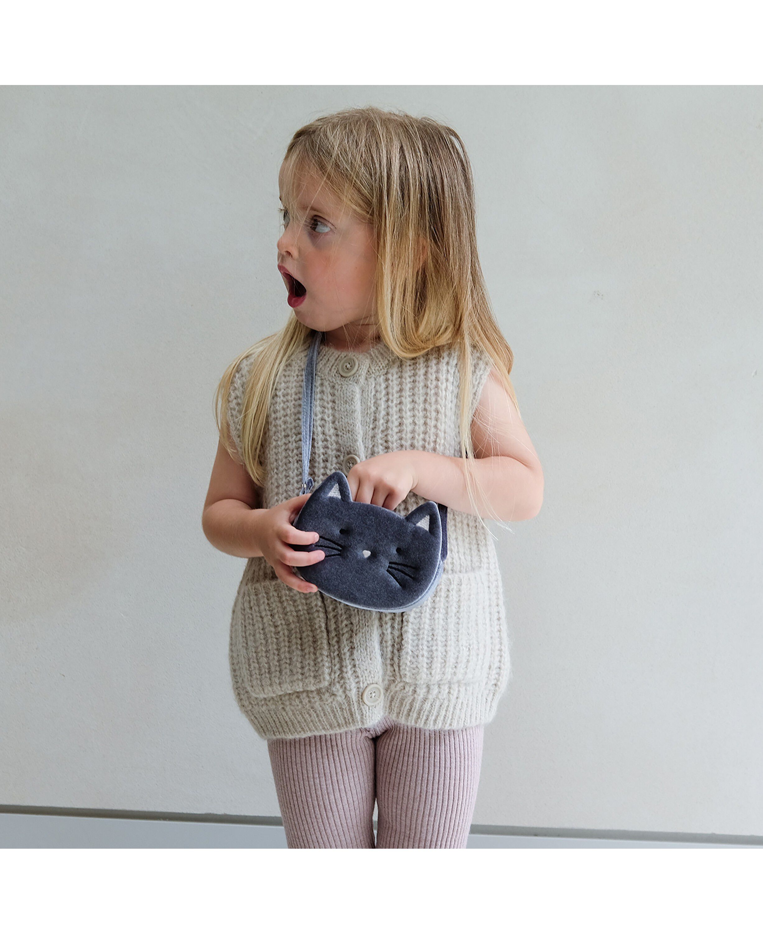 Mimi & Lula - Skuldertaske - Grey Kitty Cat