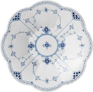 Musselmalet Halvblonde kantet sk&aring;l 25,5 cm