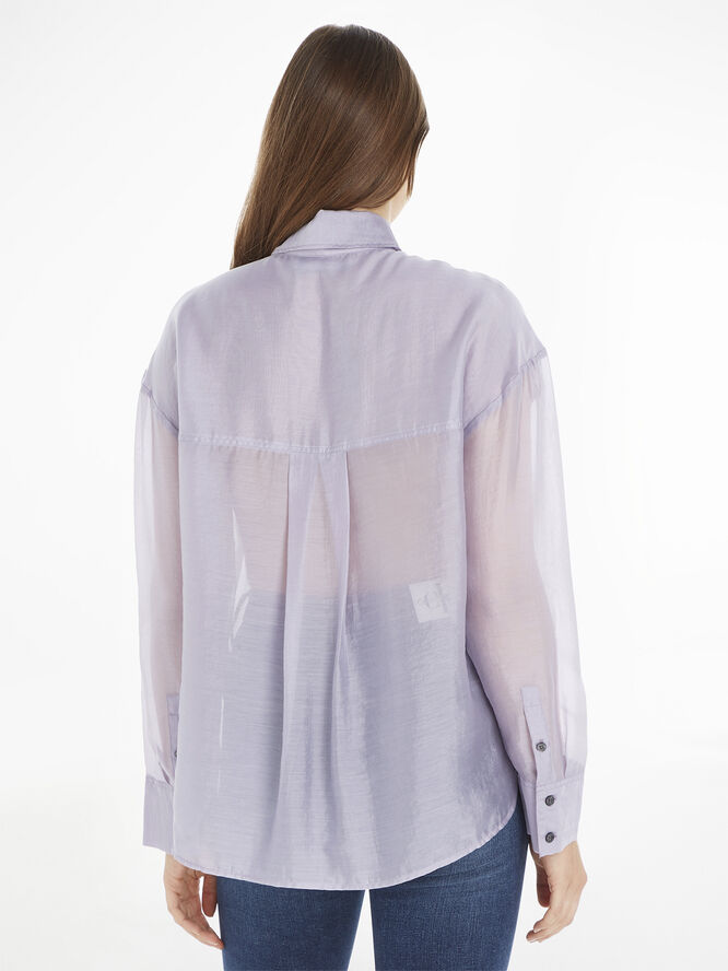 Sheer long sleeve shirt