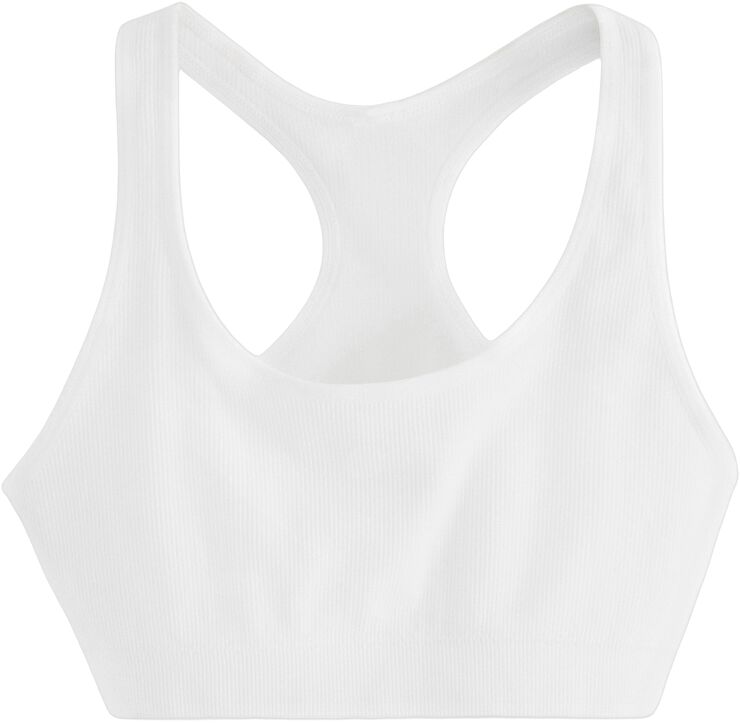 Ribbad mjuk bh utan sömmar