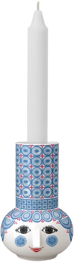 Olga Lysestage H14 cm lys bl&aring;