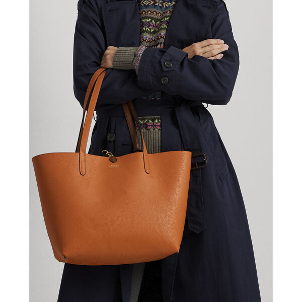 Faux-Leather Reversible Tote