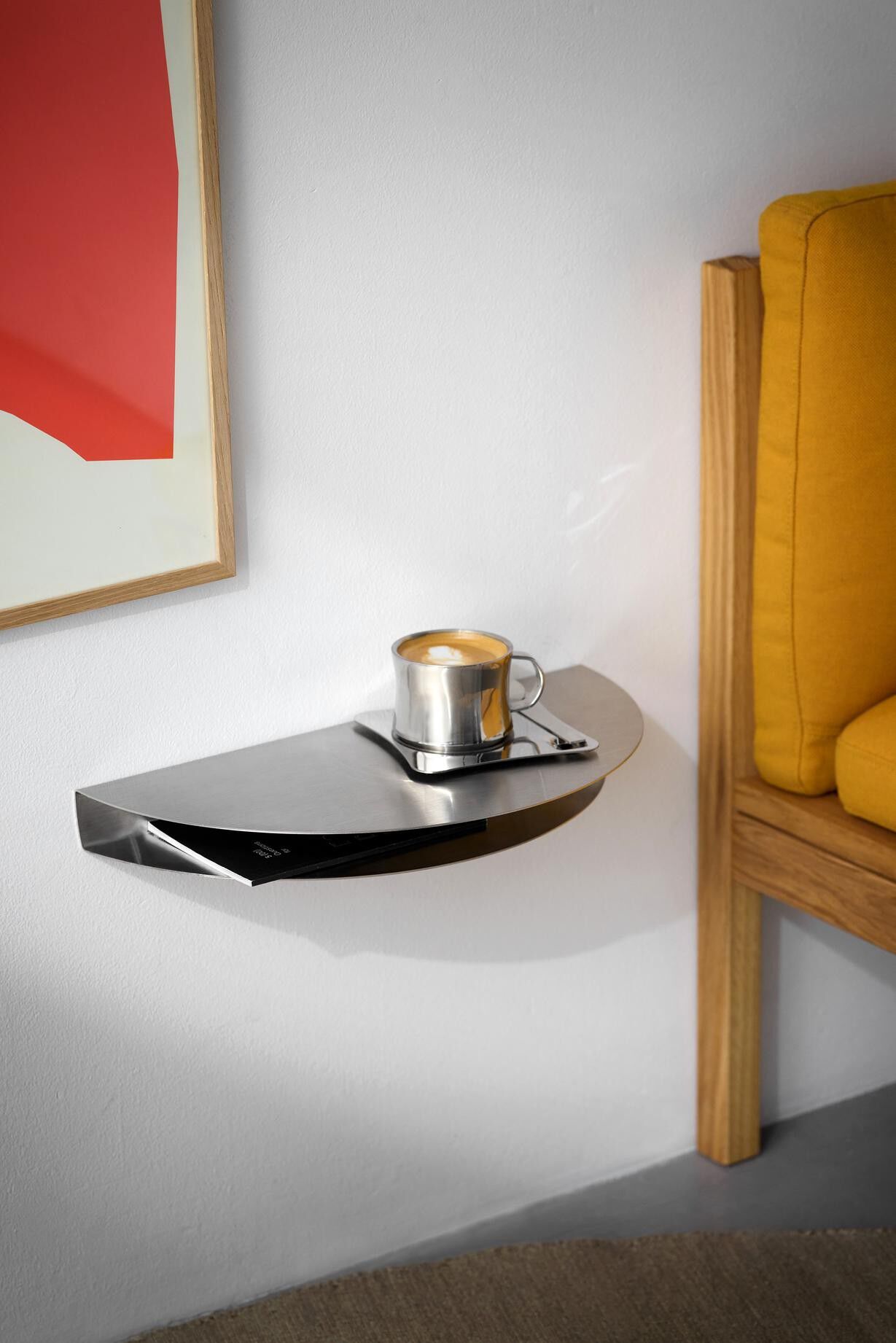 Half Moon Shelf, Stainless Steel, Large