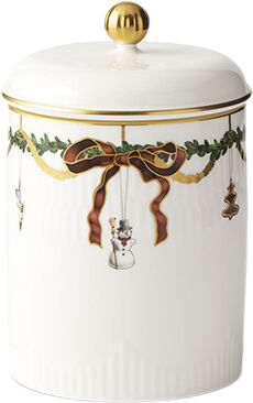 Stjerne Riflet Jul 16 cm. krukke med l&aring;g