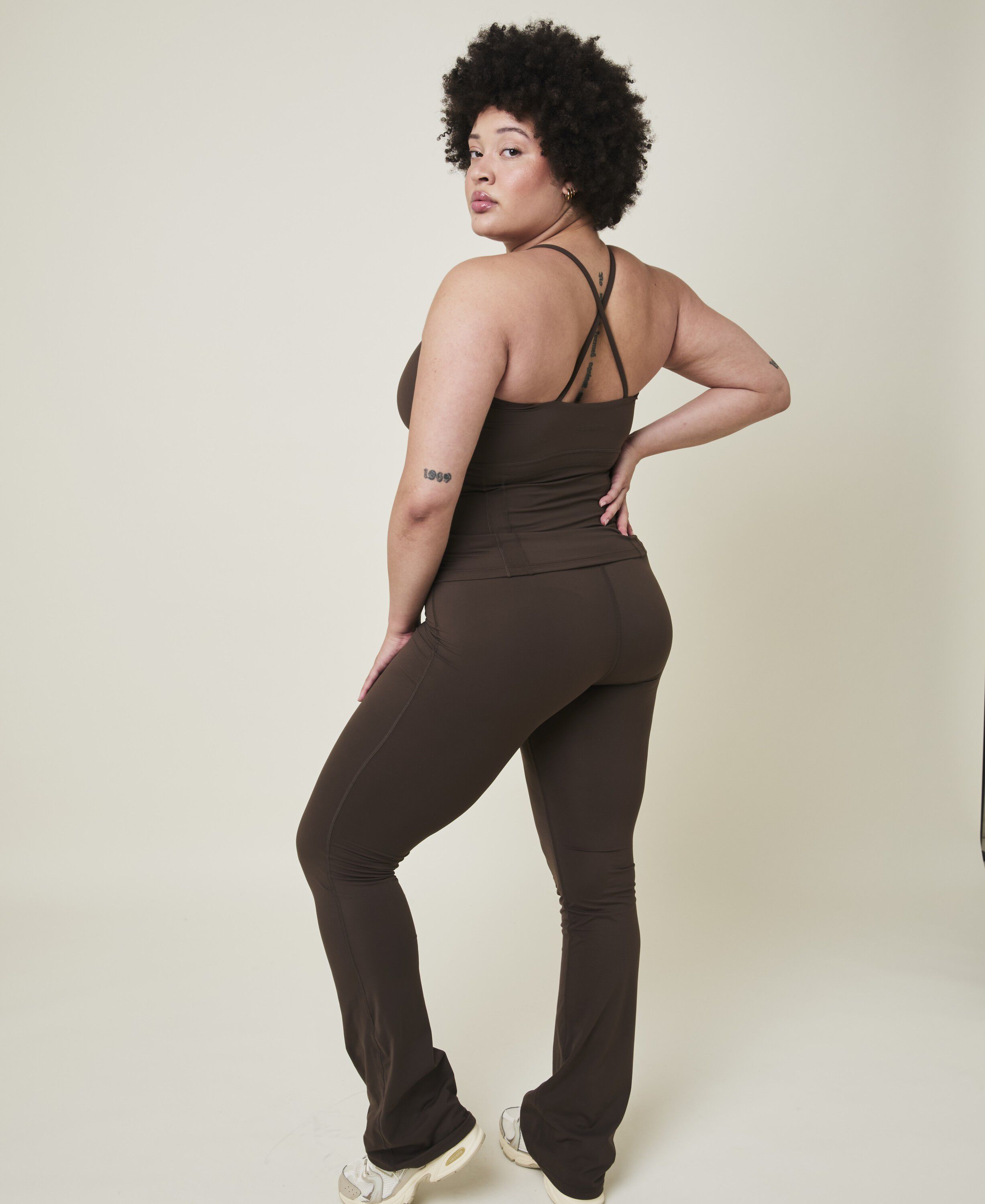 Art h&oslash;jtaljet flared leggings - Arabica