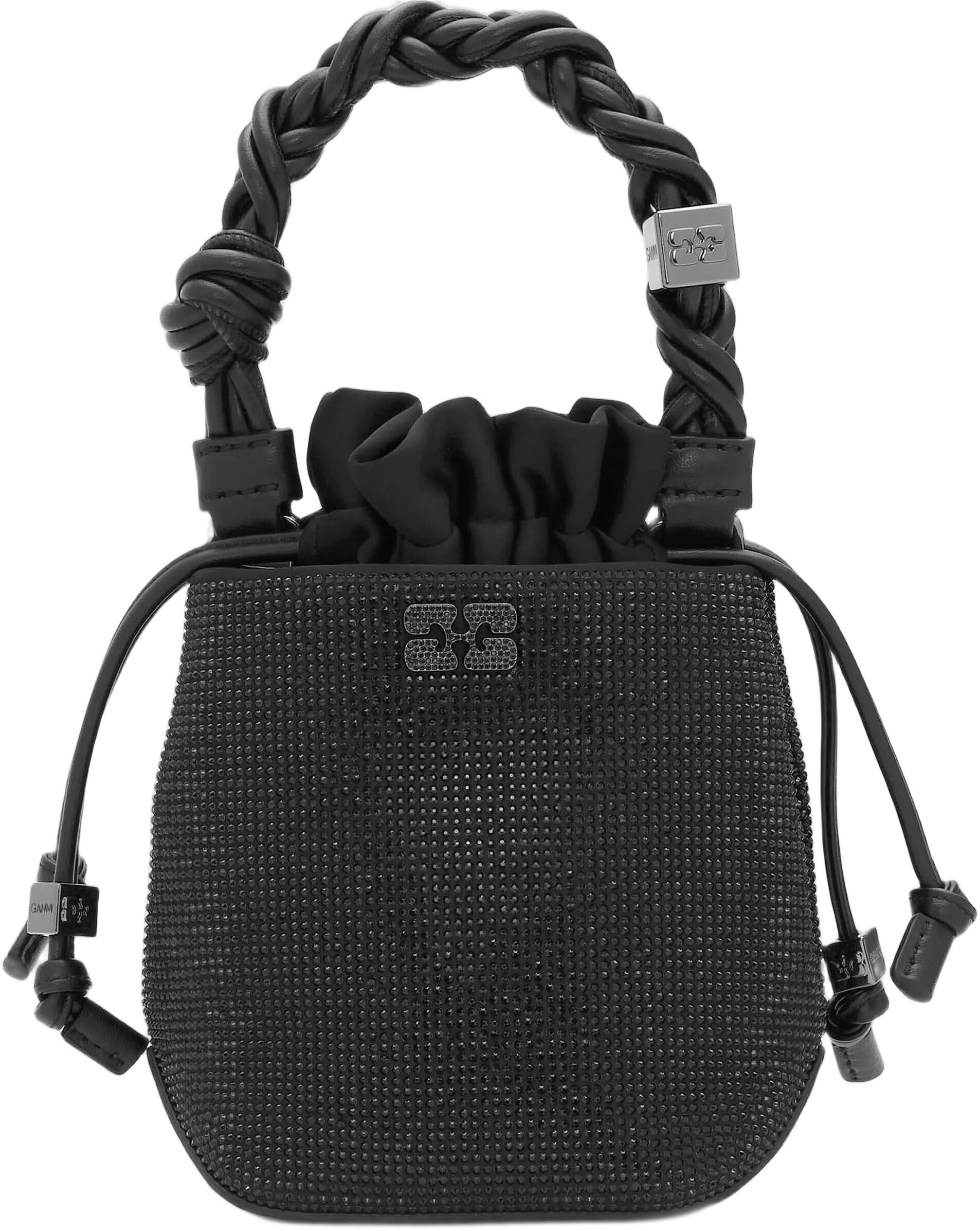 Ganni Bou Bucket Mini Satin Strass