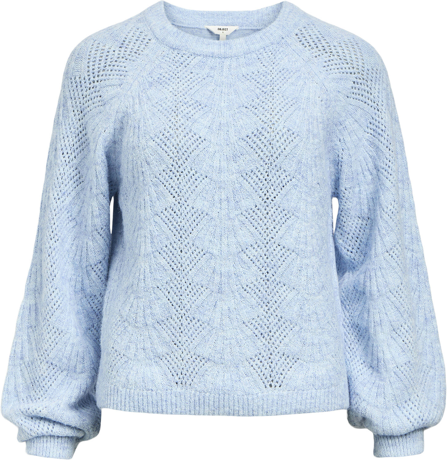 OBJFLORA RE L/S KNIT PULLOVER NOOS