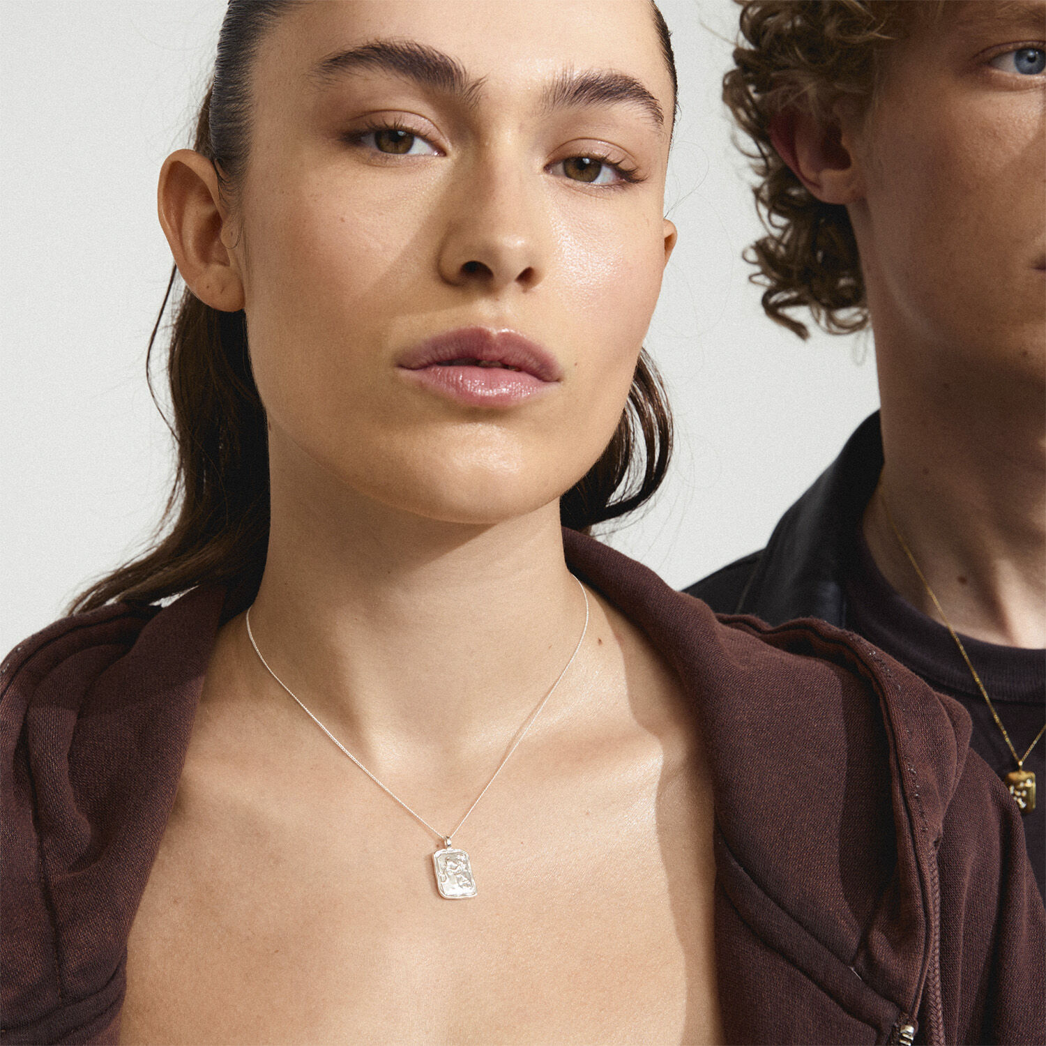 AQUARIUS recycled Zodiac Sign necklace, silver-plated