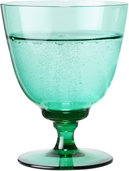Flow Glas p&aring; fod 35 cl emerald green