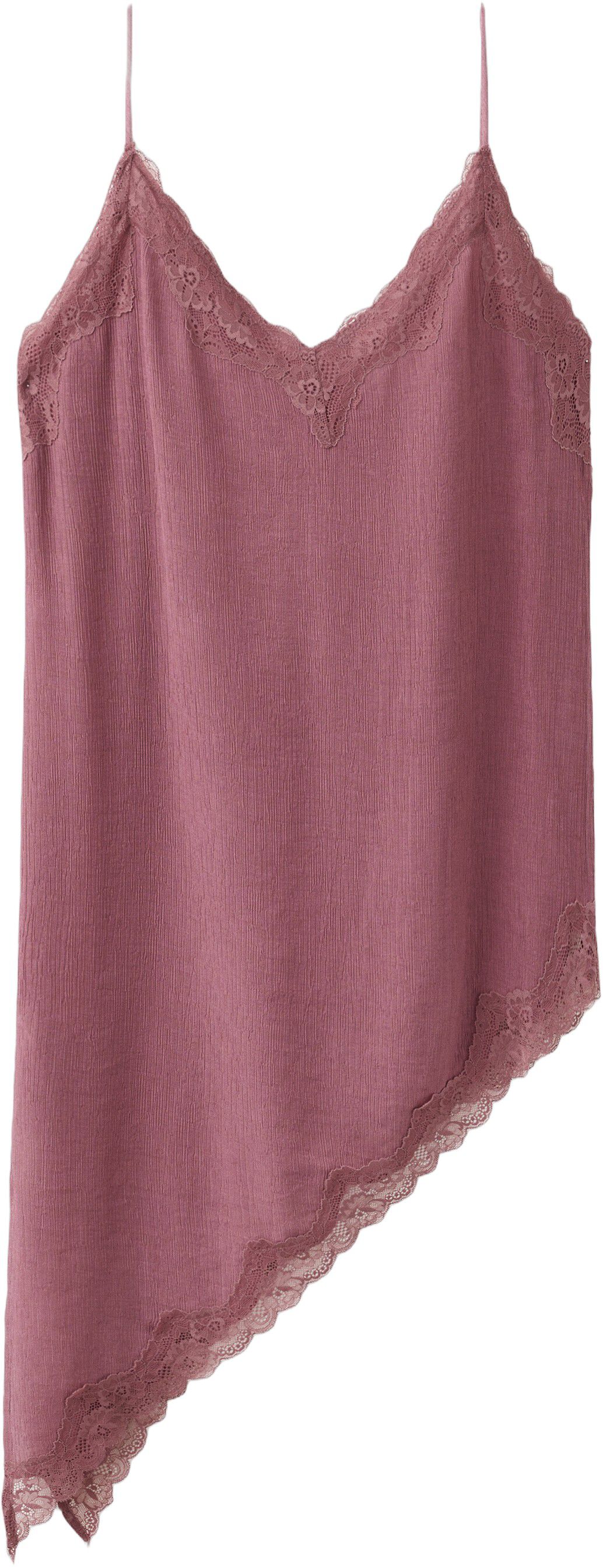 Asymmetric lace camisole top