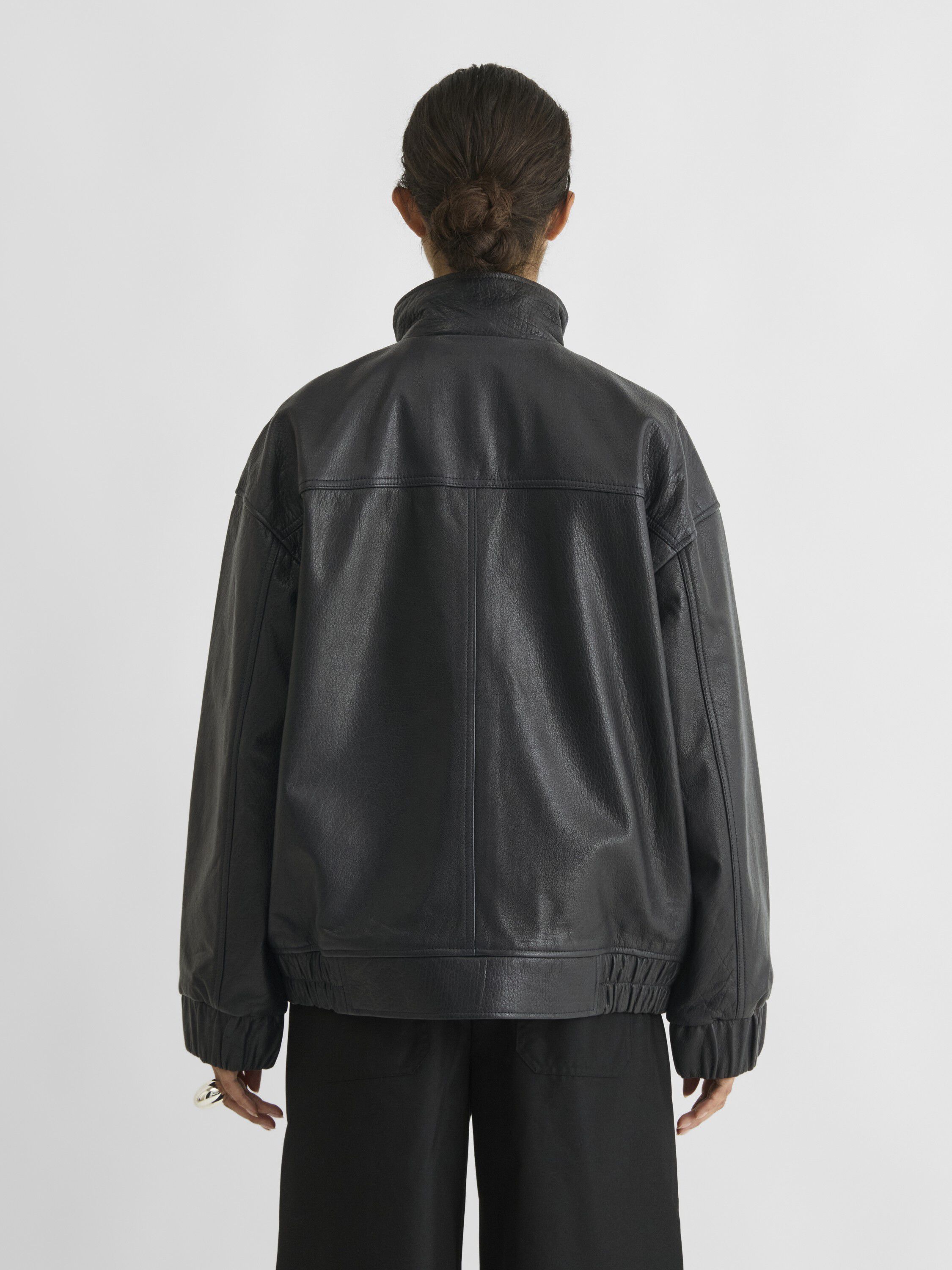 Rousimone L/S Oversized Leather Jacket/1